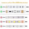 10/20/50PCS PBC Gapless Solderless Unwired 5050 RGB 10mm LED Light Strip Connectors 4-Pin