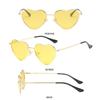 Vintage Metal Frame UV400 Protection Shades 90s Glasses Heart-Shaped Sunglasses Heart Sun Glasses