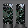 Милый чехол для телефона из закаленного стекла с принтом, подходит для iPhone 17 16 15 14 13 12 11 Pro/Max/Plus, ударопрочная задняя крышка