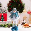 Christmas Doll Ornament Plush Standing Santa Claus Reindeer Snowman Figure with Telescope