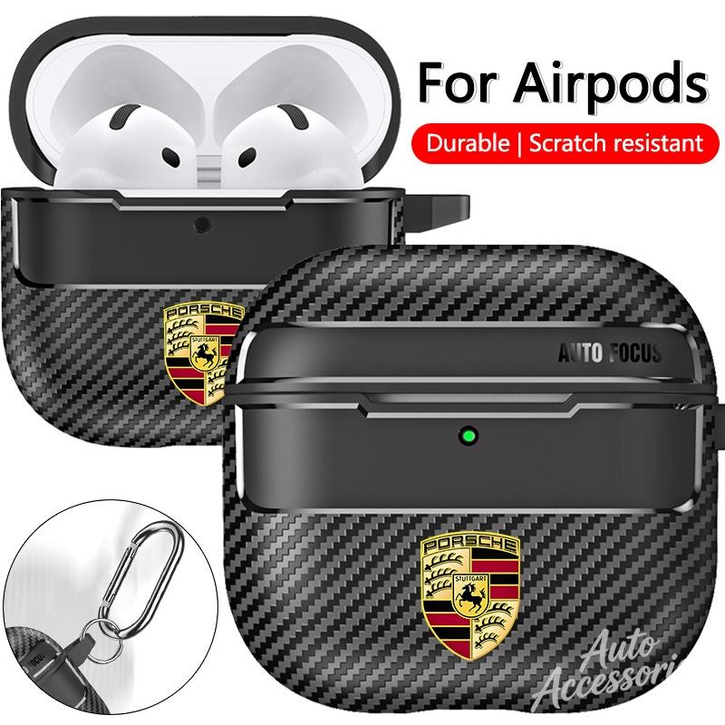 Кейс для наушников из углеродного волокна Оболочка для Bluetooth-гарнитуры Для Airpods 2/3/4/Pro Для Porsche Macan Panamera Cayenne Cayman 911 918 Pajun CY5
