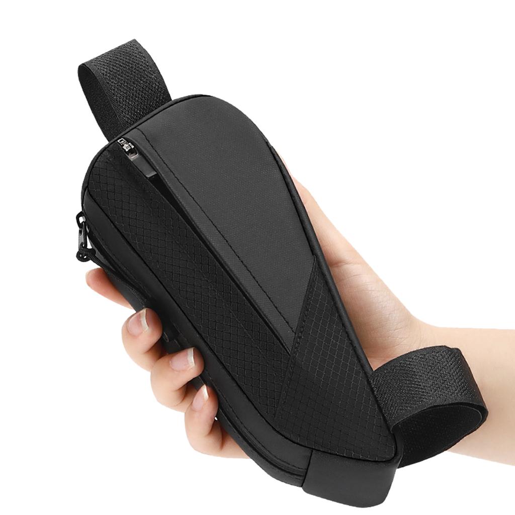 Bike Triangle Frame Bag, Waterproof Bicycles Front Handlebar Bag Strap-On Saddle Bag Cycling Pouch Bike Storage Tube Bag