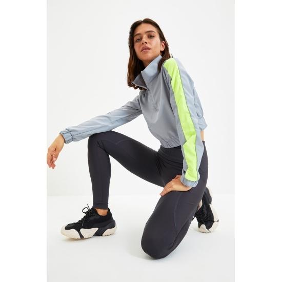 Sports Clothing Stitch Detail Gatherer Full Length Sports Tights