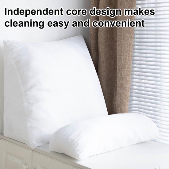Wedge Pillow Supportive Headboard Pillow with Neck Cushion Back Leg And Knee Support Cushion for Sleeping Reading Acid Reflux