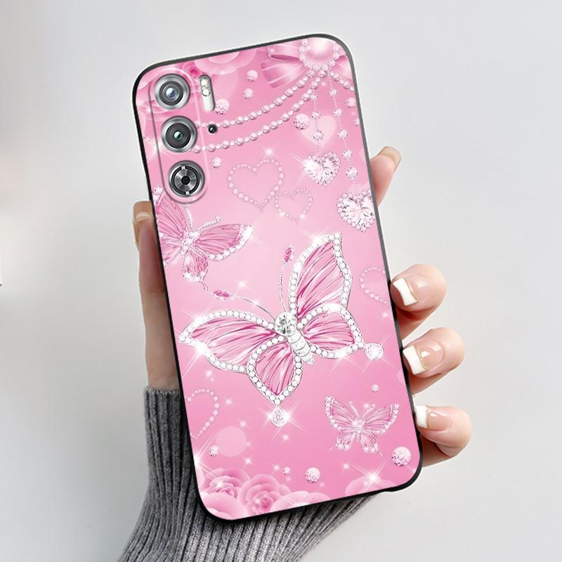 Чехол для ZTE nubia Red Magic 9 Magic9 9S Pro Plus 5G, модный, с бабочками и цветами, тонкий, черный, мягкий ТПУ, матовая задняя панель, защитная крышка