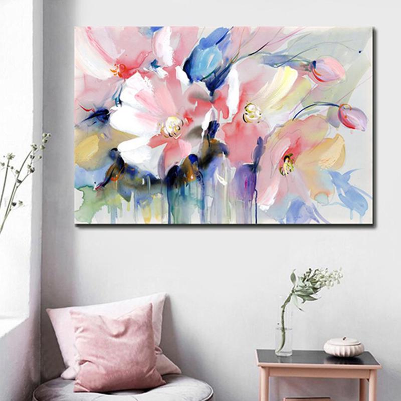 Картина на холсте абстрактная цветочная мандала для украшения дома гостиной без рамки