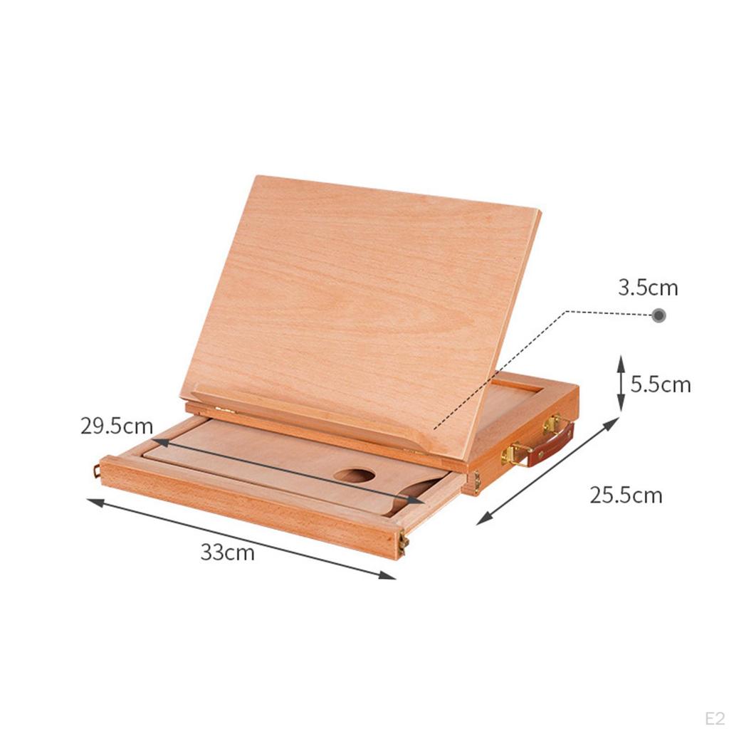Деревянная мольбертовая коробка, складная коробка для хранения картин для рисования, составления поваренной книги