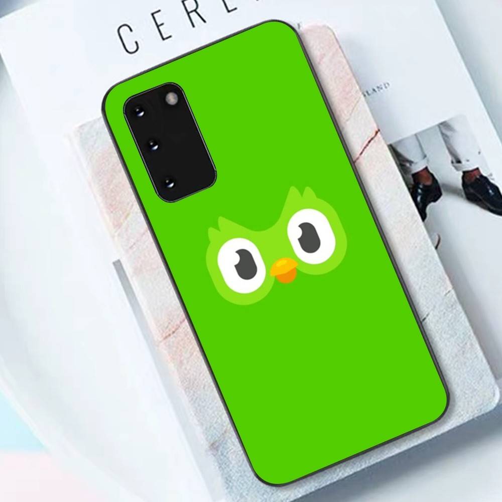 Популярный чехол для телефона с зеленой совой D-Duolingo для Samsung S 24 Fe 25 Ultra Plus 20 Lite 21 30 22 23 24 22 Ultra 5G Fundas