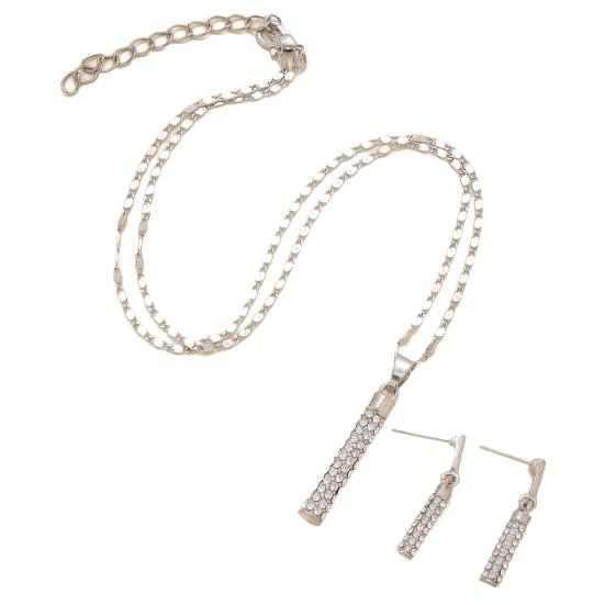 Женское ожерелье цилиндрической формы, универсальный аксессуар, великолепная подвеска, ожерелье, серьги, набор для украшения