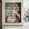 Modern Feminist Wall Art Poster I Can Do Whatever I Want Prints Marie Antoinette Funny Art Canvas Painting Bedroom Art Decor