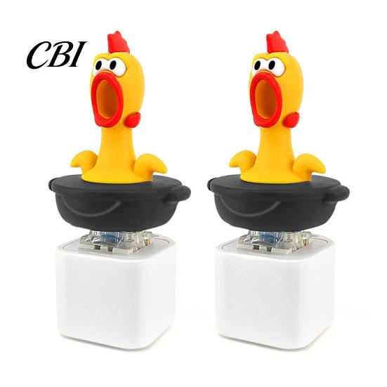 Decompression Keychain 1/2Pcs Seagull Mine Button Keychain, Rechargeable Fidget Clicker with Real Pocket-sized Stress Toy Sound & LED Light,