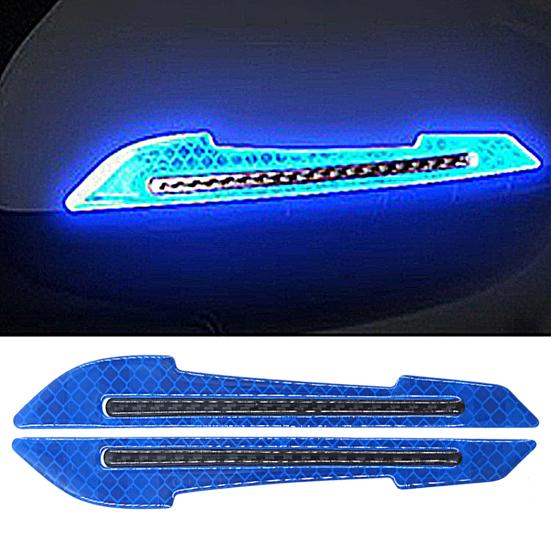 1 Pair?Decal Tape Open Stickers Car Door Auto?Warning?Wear-resistant?Reflective?Reversing Tips Rearview Mirror Sticker