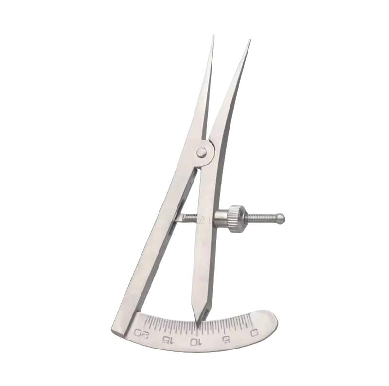 Dental Implant Bone Caliper Dental Crown Gauge Calipers Ruler Curved/Straight Head Dental Surgical Wax Bone Dental Instrument