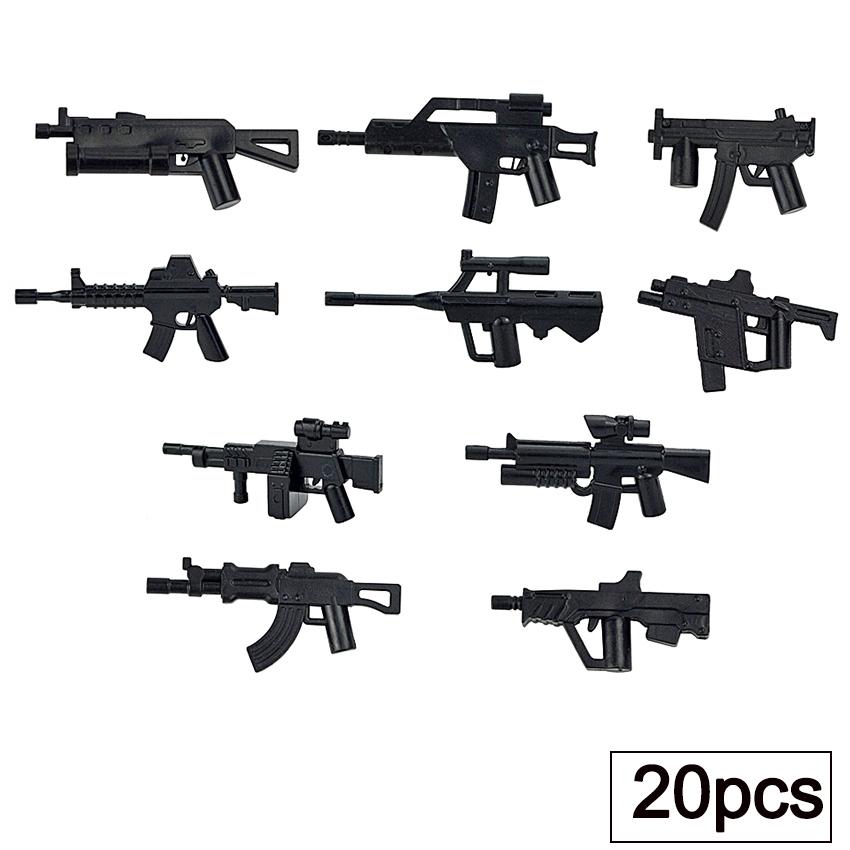 MOC Военное Мини-Оружие WW2 Модельная Серия Оружие SWAT Армия Оптовые Аксессуары для Оружия Строительные Блоки Детские Игрушки Подарки Военные Кирпичики