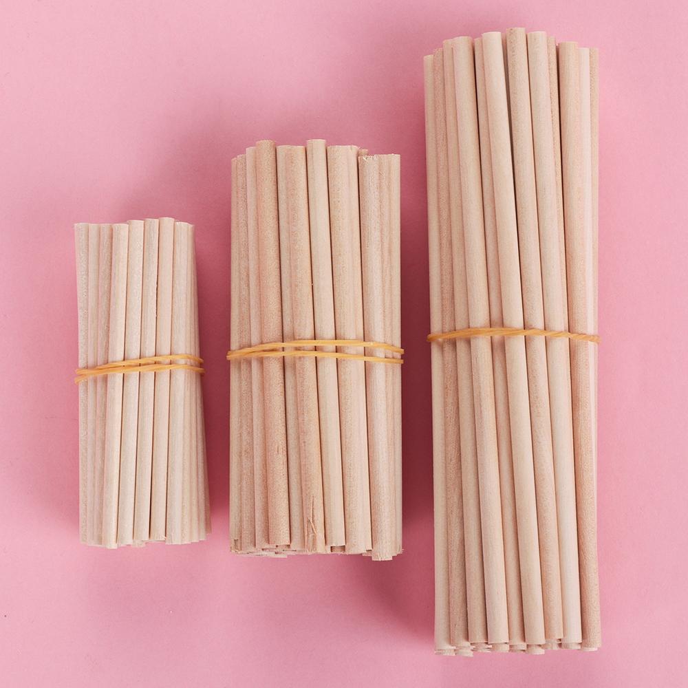 10/50Pcs Pine Round Wooden Rods Counting Sticks Educational Toys Durable Dowel For Building Model Woodworking DIY Crafts Tools