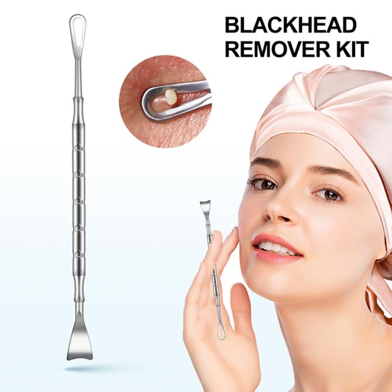 2 в 1 Инструмент для удаления прыщей, игла для удаления угрей, лечение акне, удаление белых угрей, удаление прыщей на носу и лице