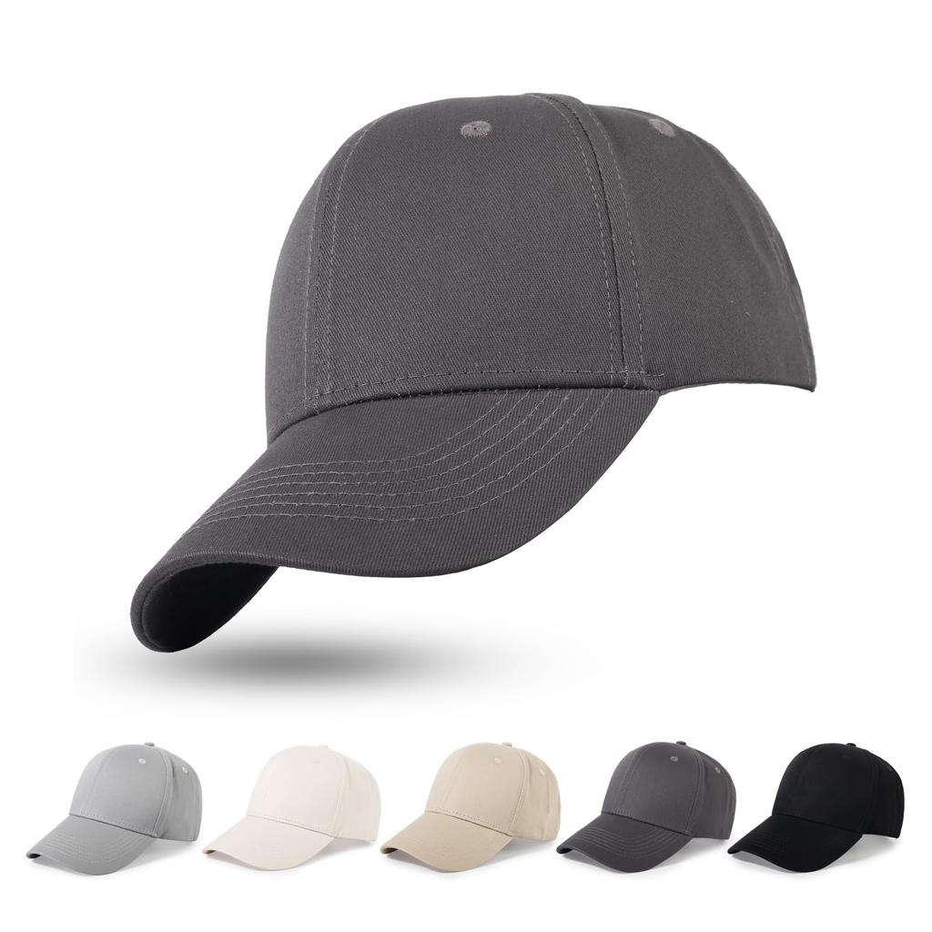 Geyanuo Бейсболка большого размера, глубокая, экстра-слим, защита от УФ-лучей, однотонная, унисекс, мужская, посадка, большой размер, 60-65 см, хлопок, формоустойчивая, эффект, защита, цвет,