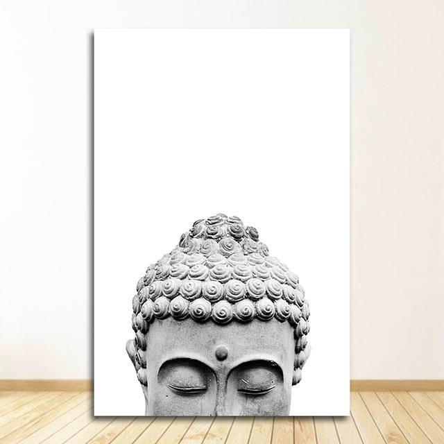 Настенная картина, картина, буддизм, домашний декор, голова Будды дзен, статуя, постер, мотивационные цитаты, печать на холсте, минималистский