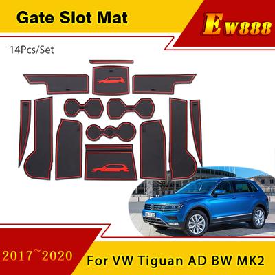Противоскользящая накладка на дверную канавку для Volkswagen VW Tiguan AD BW 2017 2018 ~ резиновый коврик для ворот, наклейки для стайлинга автомобиля