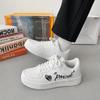 2024 Весна/Лето Пара Студенческая Ретро Мужская Обувь Повседневная Спортивная Обувь Маленькие Белые Туфли Бордовые Туфли