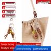 Wenqi's Vintage Wood Bead Wish-Fulfilling Charm Keychain Pendant