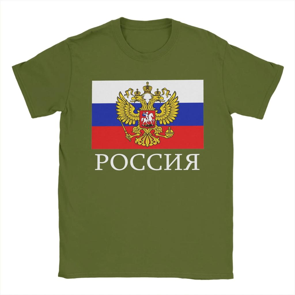 Vintage Flag Of Russia Tshirts For Unisex Crew Neck 100 Cotton T Shirts Short Sleeve Tee Shirt Gift Idea Clothes