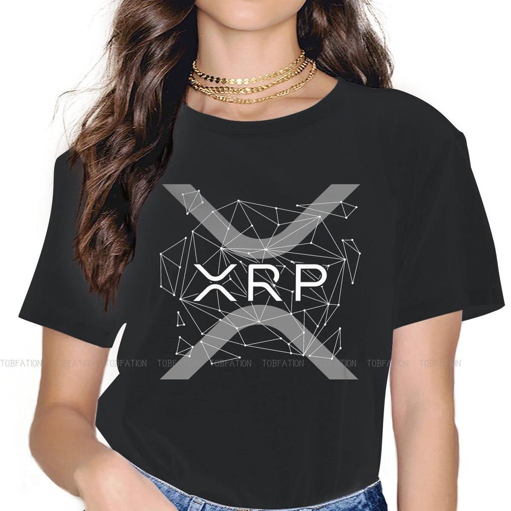 Ripple Xrp New Ripple Cute Girls Women Tshirt Cryptocurrency Miner Blusas Harajuku Casual Short Sleeve Vintage Oversized Tops