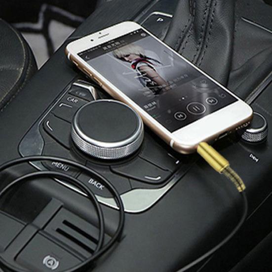 3,5 мм штекер AUX, прямой пружинный кабель, аудиоадаптер для автомобильного телефона с динамиком