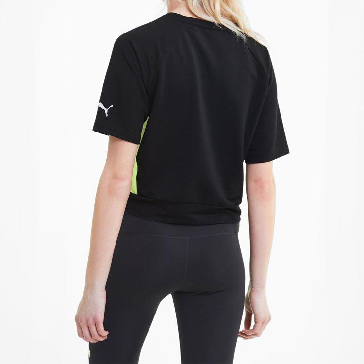 PUMA T Shirts Women's Black Crew Neck Moderate Straight Fit 585291-01