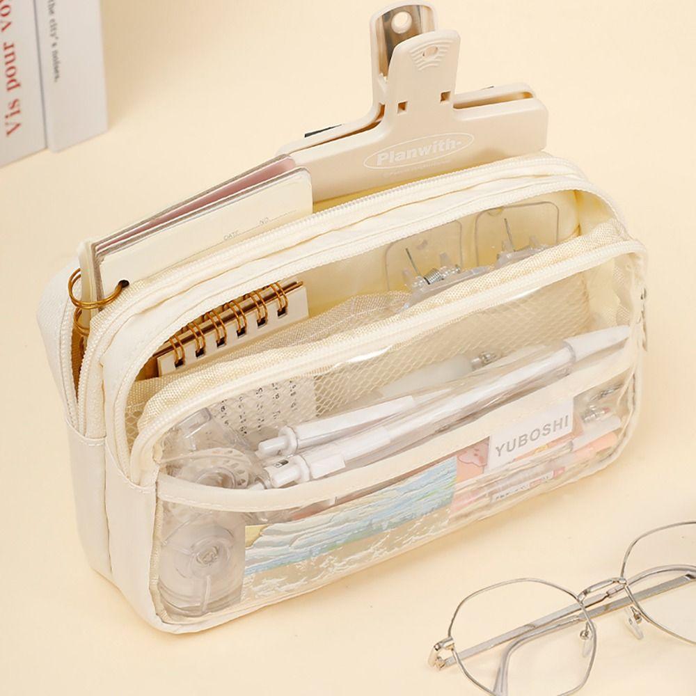 PU Leather+PVC Pencil Case Five-Layer Pencil Box High Quality Pen Bag  School Office
