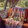 70Th Birthday Vintage 1956 Celebration Gift Blanket Soft Warm Cozy Versatile For Sofa Couch Office Bed Picnics Allseason Use Modern Unique Gift For
