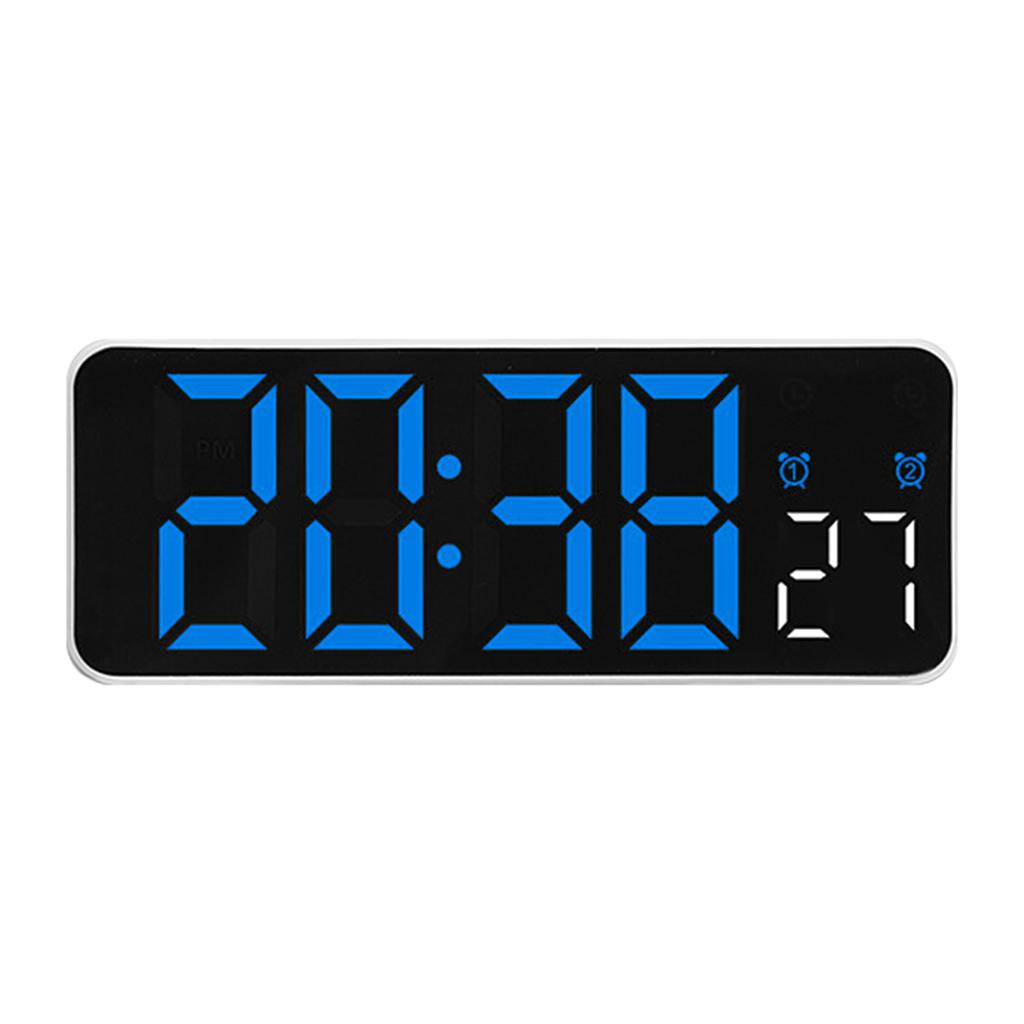 Digital Alarm Clock with Date Temperature LED Display and Timer Adjustment Brightness Battery Operated for Bedroom Table