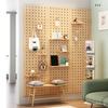 Solid Wood Hole Wooden Shelf Pegboard Accessories Wall Shelf Hole Board Household Decoration Display Stand