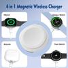 4-In-1 Magnetic Wireless Watch Charger For iWatch 1-10/SE/Ultra/ AirPods Pro 2 AirPods 4  ANC Galaxy Watch3-7/FE/Pixel Watch 1st