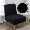 Velvet Fabric Armless Accent Chair Cover Stretch Single Sofa Covers Short Back Slipper Chair Slipcovers Protector For Home Hotel