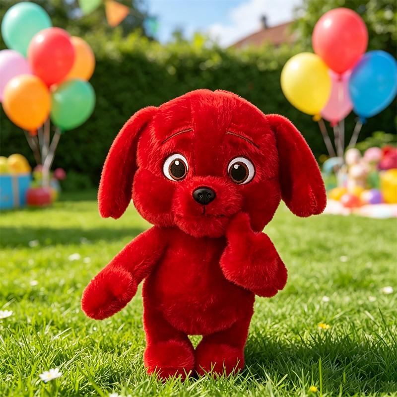 25CM Cute Playful Evil Middle Finger Red Dog Plush Toys Soft Funny Clifford Dog Animal Plushies Doll Kid Birthday Accompany Gift