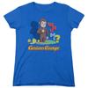 Curious George Who Me Womens T Shirt Royal Blue