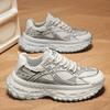 Mens Distressed Style Dad Shoes 2025 New Spring Breathable Thick Tire Sole Casual Sneakers