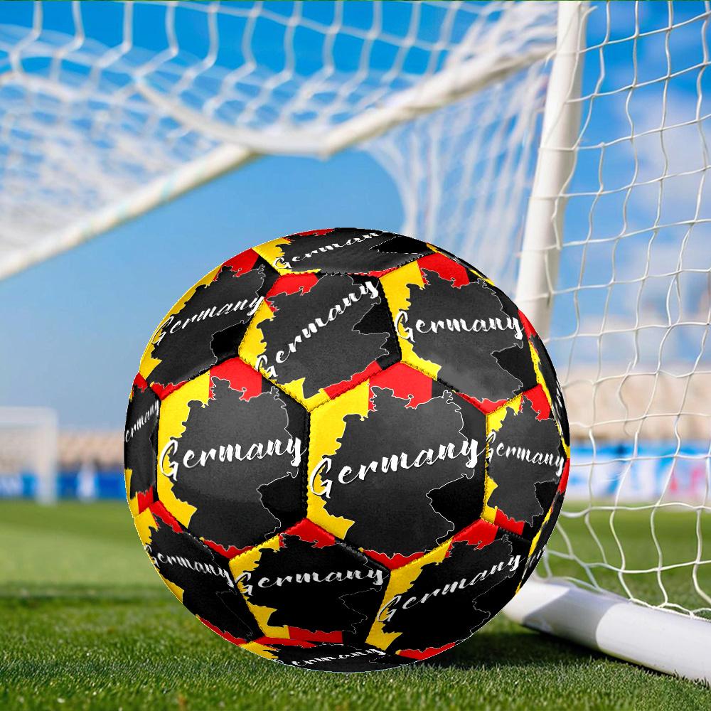 Germany Flag And Map Size 5 Soccer Ball, Suitable for Training and Matches, High-Elasticity, Wear-Resistant Material Gift for Fan