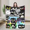 Kawaii Black Penguin Blanket Bad Badtz Maru Super Warm Pattern Plush Throw Blanket For Couch Bed Flannel Bedspread Bed Cover