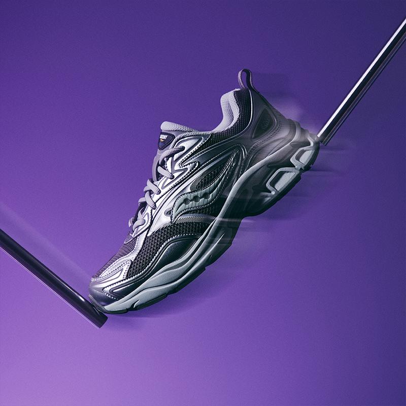 SAUCONY Grid Fusion Удобная Универсальная Поддержка Низкие Повседневные Ретро Кроссовки Кроссовки Унисекс Серебристо-Серый S79063-7