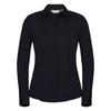 Russell Collection Ladies/Womens Long Sleeve Poly-Cotton Easy Care Fitted Poplin Shirt