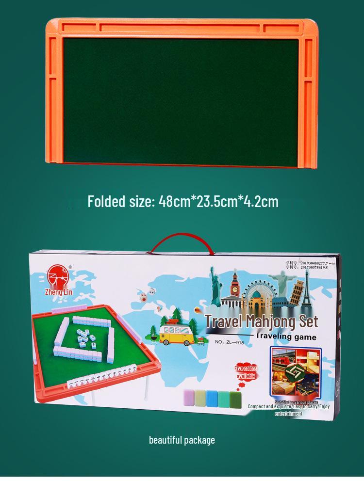 Компактный набор для маджонга: Массивные резные плитки с воробьями, размеры 24 мм и 30 мм, идеально подходят для путешествий и использования в общежитиях