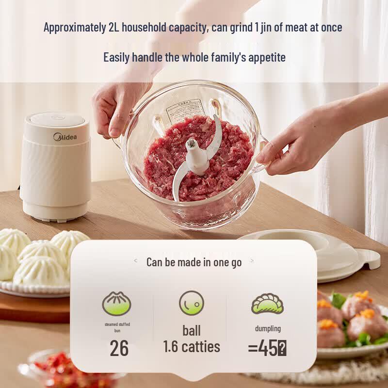 Midea Электрический многофункциональный кухонный комбайн и мясорубка, штекер CN (адаптер в комплекте)