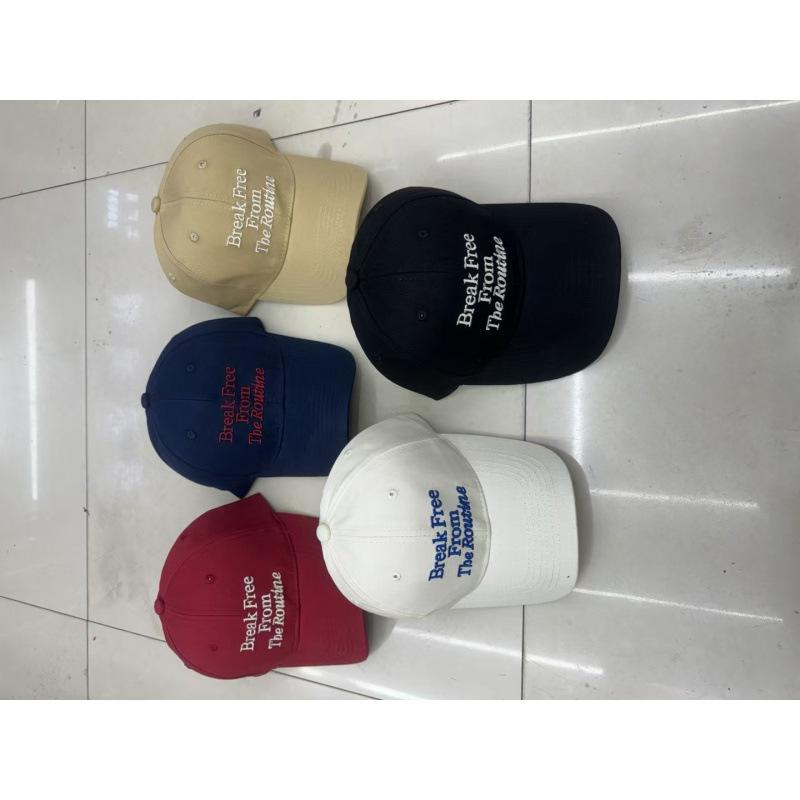 Retro Coffee~ Soft Top Versatile Letter Embroidery Face Small Baseball Cap Women'S Cotton Sunscreen Cap