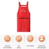 Waterproof PVC Cooking Apron Japanese Korean Style Oil-proof Non-stick Cooking Chef Apron with Large Front Pockets