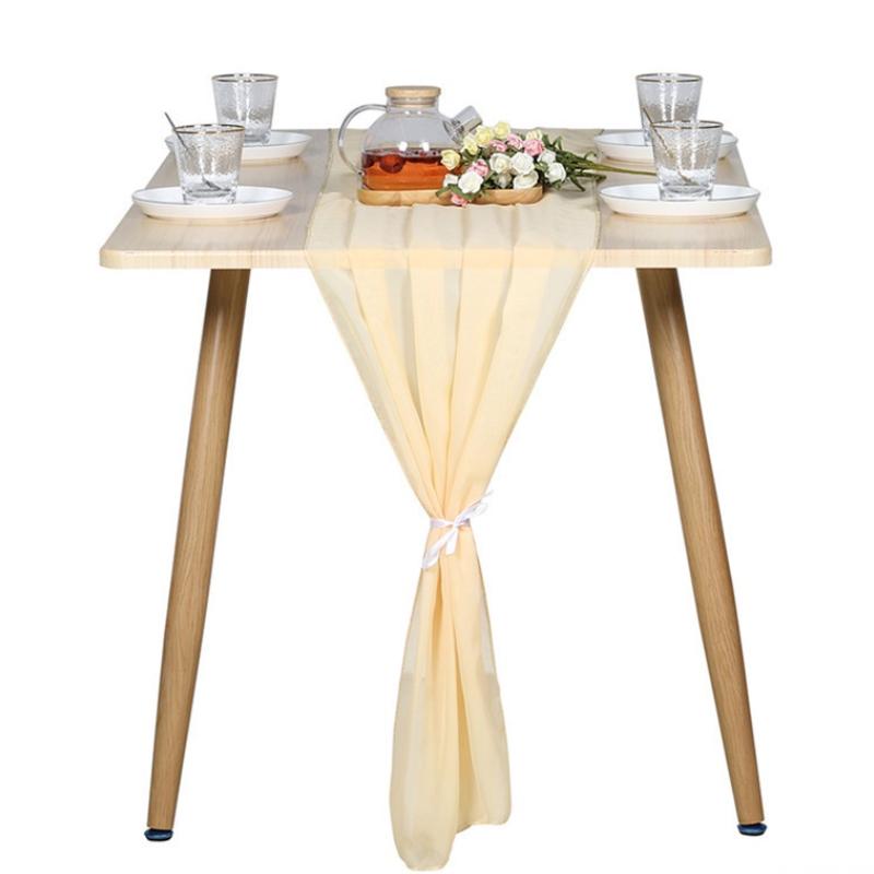 Новый шифоновый настольный флаг в европейском и американском стиле, декоративный настольный флаг, свадебное украшение, настольный флаг из шифоновой пряжи