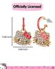 Pave Crystal Hello Kitty Earrings for Officially Crystal Women, Licensed, Zinc,