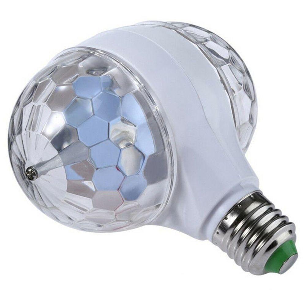 Hot Christmas Party 6W LED B22 E27 Crystal Ball Rotating Bulb Stage Light Bulb Disco Lamp