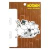 Moomin Wall Family 11cm H X MMST1544R Sticker, Skateboard, Approx. 9.5cm W,